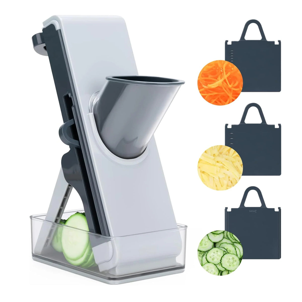 Mandoline de cuisine multifonctions avec lames interchangeables