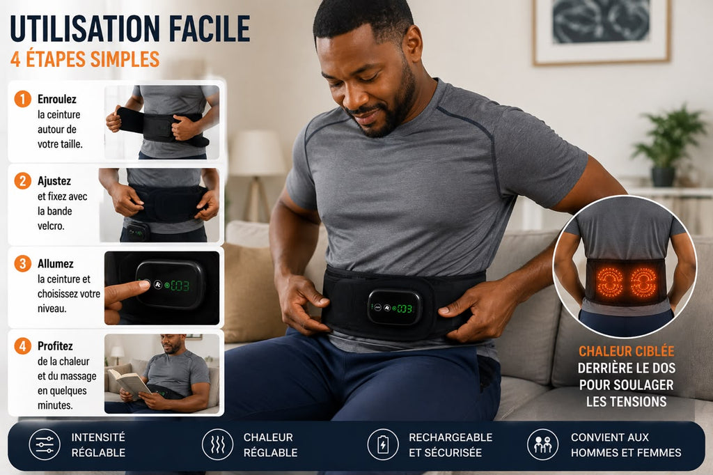 Ceinture Lombaire Massante - Chauffante™