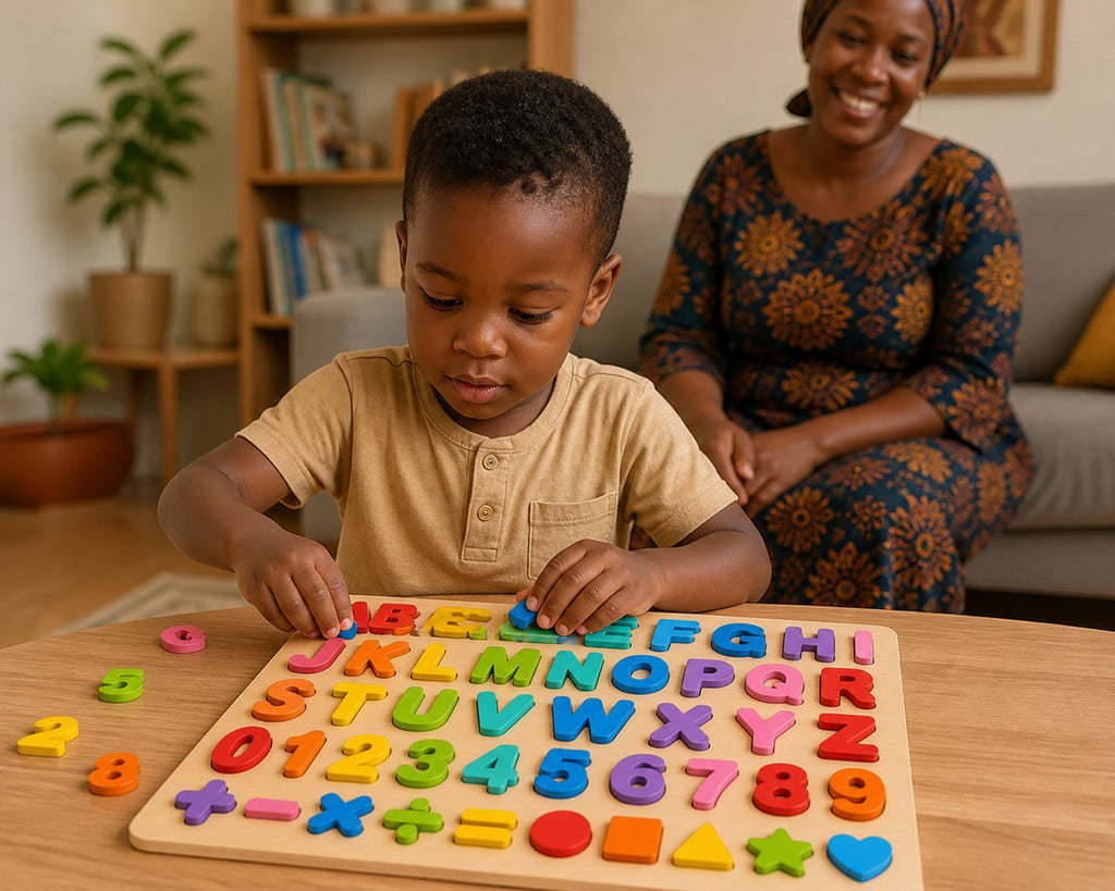 Puzzle Éducatif Alphabet + Chiffres pour Enfants (3 à 10 ans)