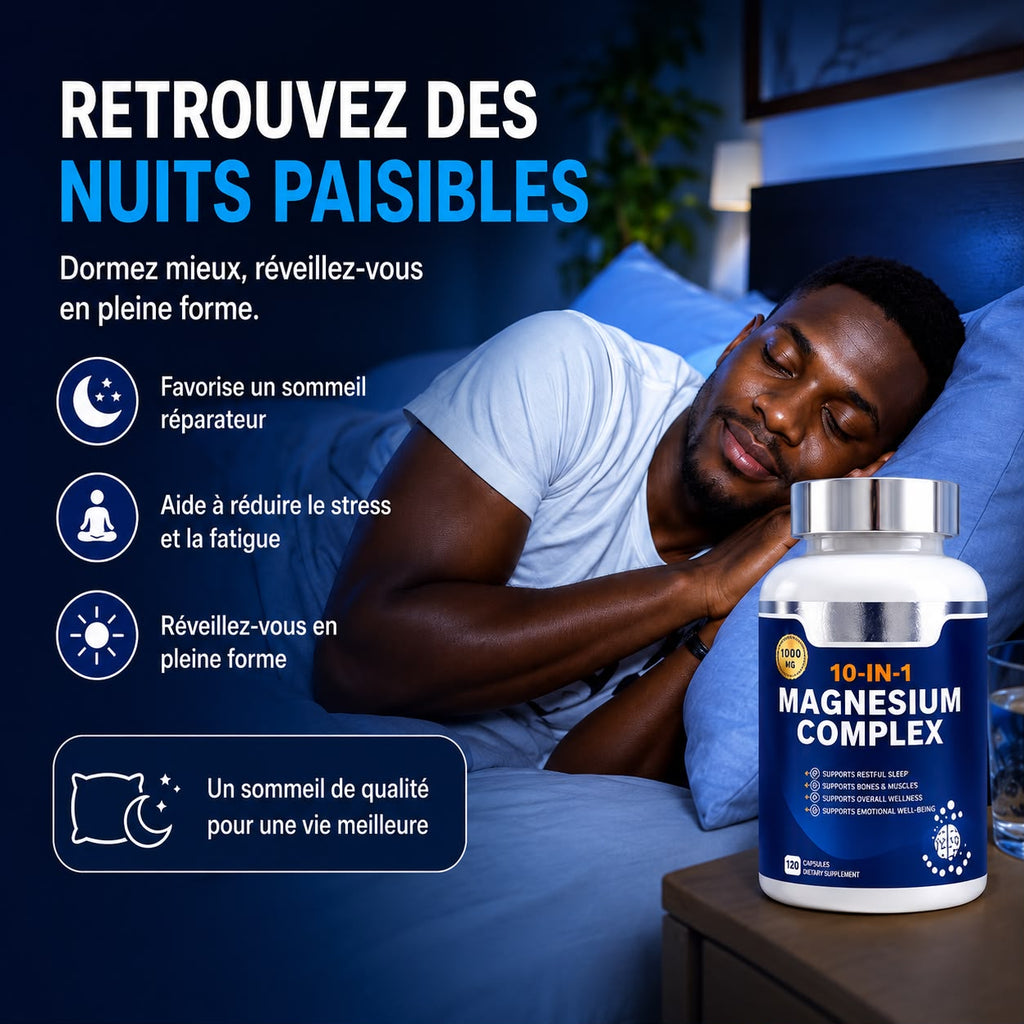 Magnésium 10-en-1 – Moins de fatigue, plus de vitalité