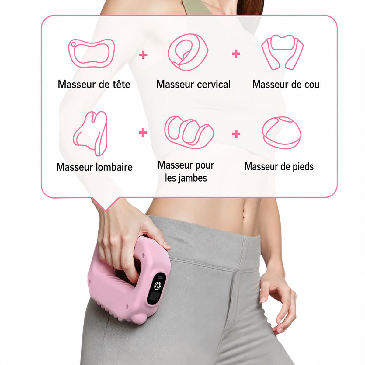 Le masseur 6-en-1 qui vous accompagne de la tête aux pieds
