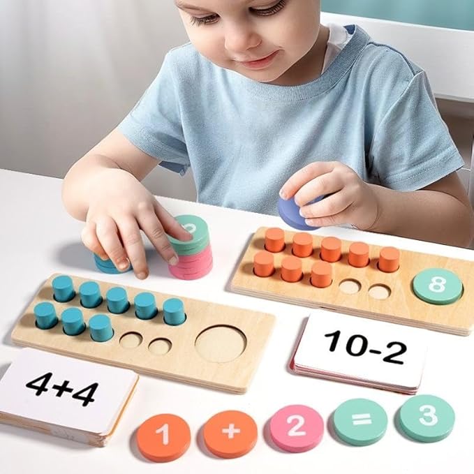 Jeu Montessori en Bois – Cadre de Dix | Apprentissage des Nombres, Addition & Soustraction pour Enfants (3 ans+)